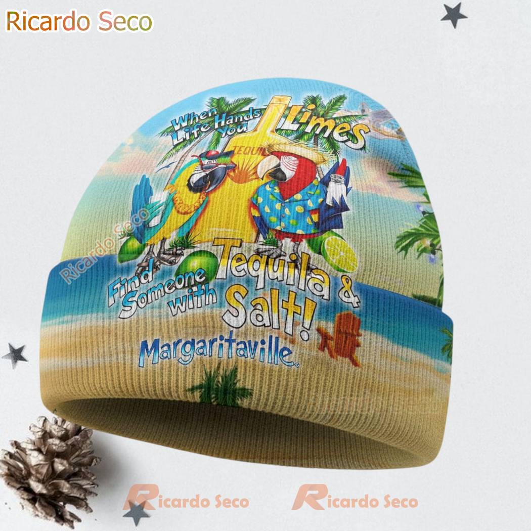 Jimmy Buffett Margaritaville Tequila & Salt Beanie Hat 0lTHEDt