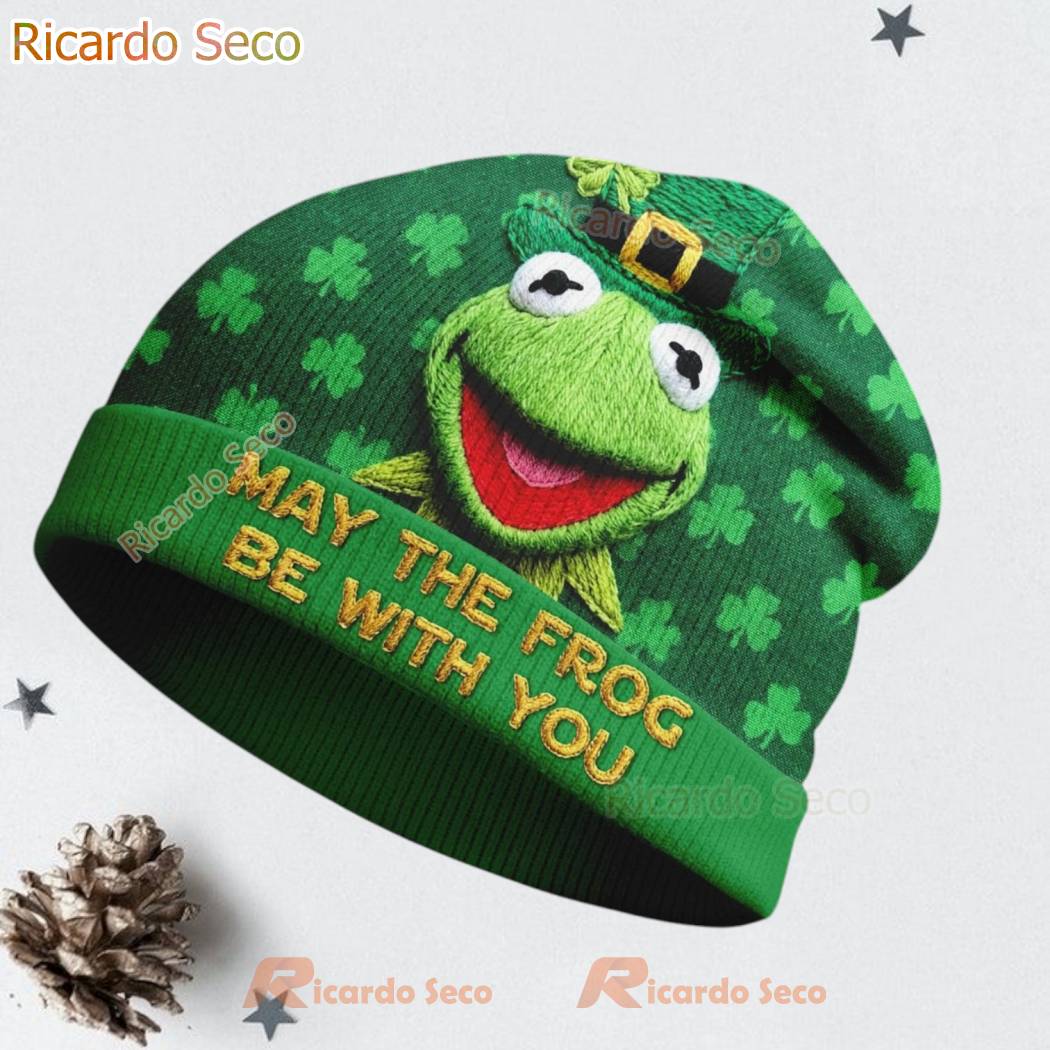 Kermit The Frog Eat Drink & Be Irish Beanie Hat-a Kermit The Frog Eat Drink & Be Irish Beanie Hat-a gWfpcOj
