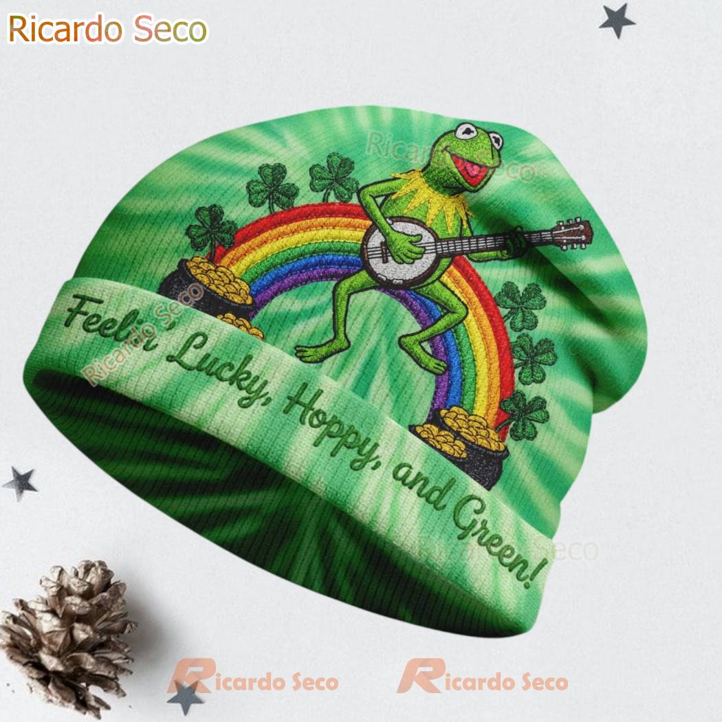 Kermit The Frog Eat Drink & Be Irish Beanie Hat-c Kermit The Frog Eat Drink & Be Irish Beanie Hat-c Qf4Lo8t