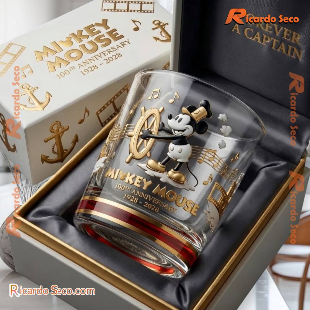 Mickey Mouse 100th Anniversary 1928 2028 Whiskey Glass Mickey Mouse 100th Anniversary 1928 2028 Whiskey Glass rGlPN5m
