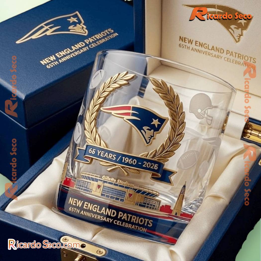 New England Patriots 66 Years Anniversary Whiskey Glass aZItQE6
