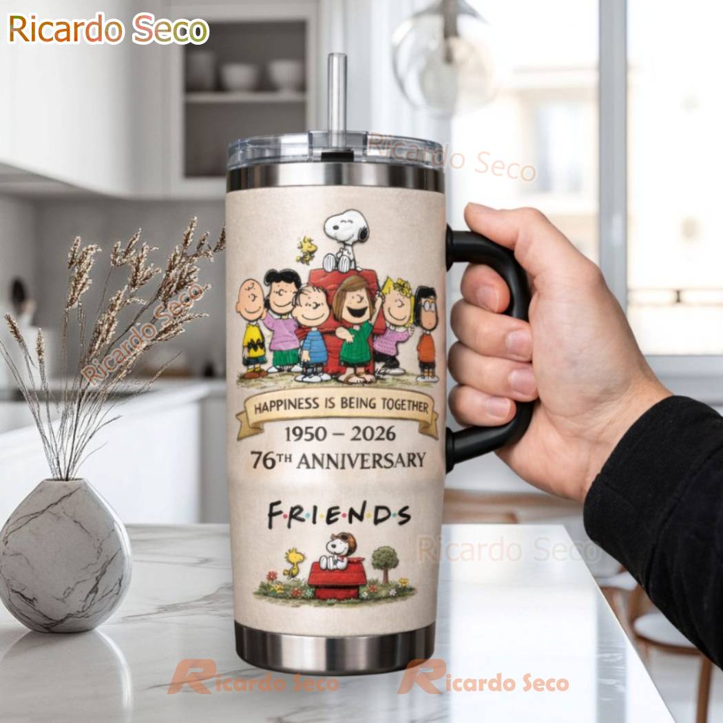 Peanuts Friends Happiness Is Being Together 76th Anniversary Tumbler-a 5MgLOBN
