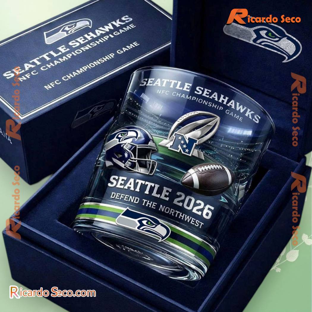Seattle Seahawks 2026 NFC Champions Defend The Northwest Whiskey Glass UNpwo3C