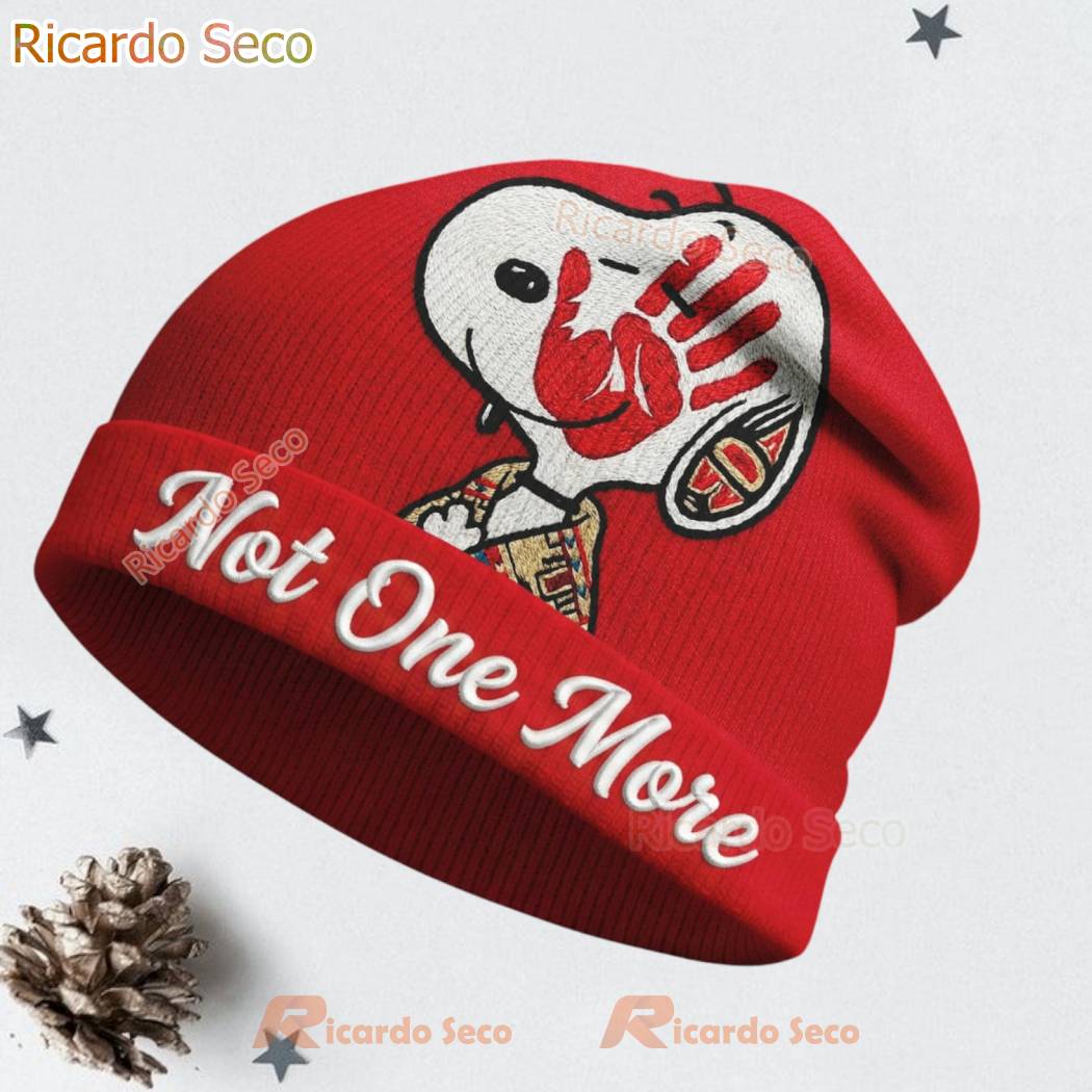 Snoopy MMIW Awareness Day Beanie Hat-a pIfyOE4