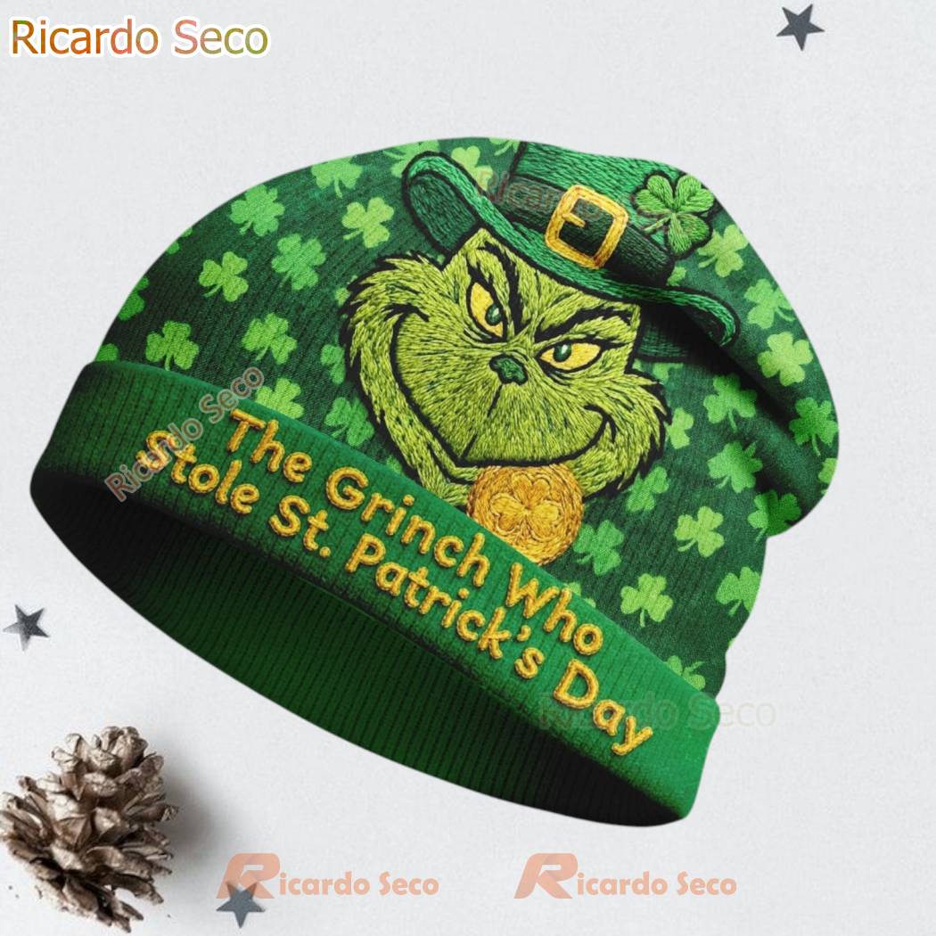 The Grinch Who Stole St Patricks Day Beanie Hat WiqvDVr