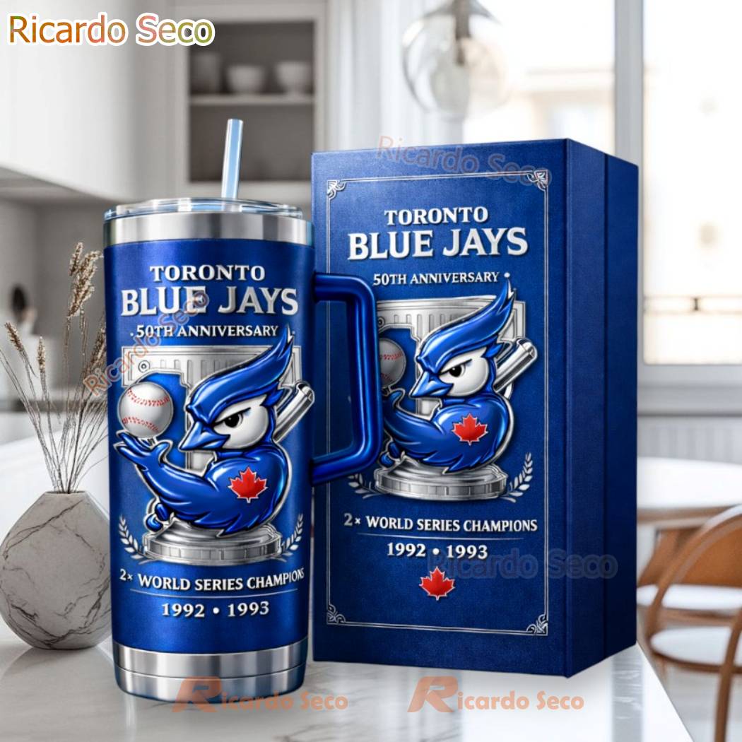 Toronto Blue Jays 50th Anniversary 2x World Series Champions 1992 Tumbler EaVAImt