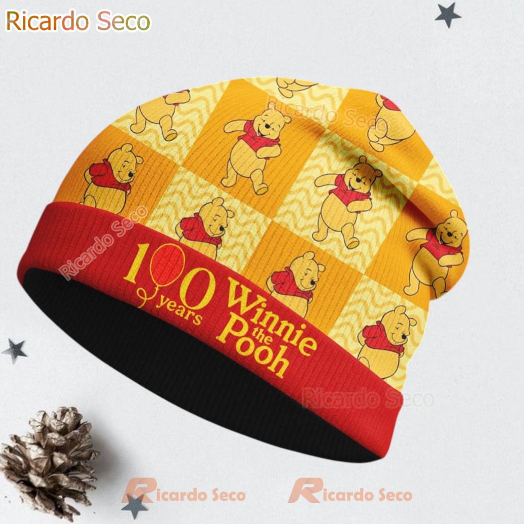 Winnie The Pooh 100 Years Beanie Hat-a aXgocVR