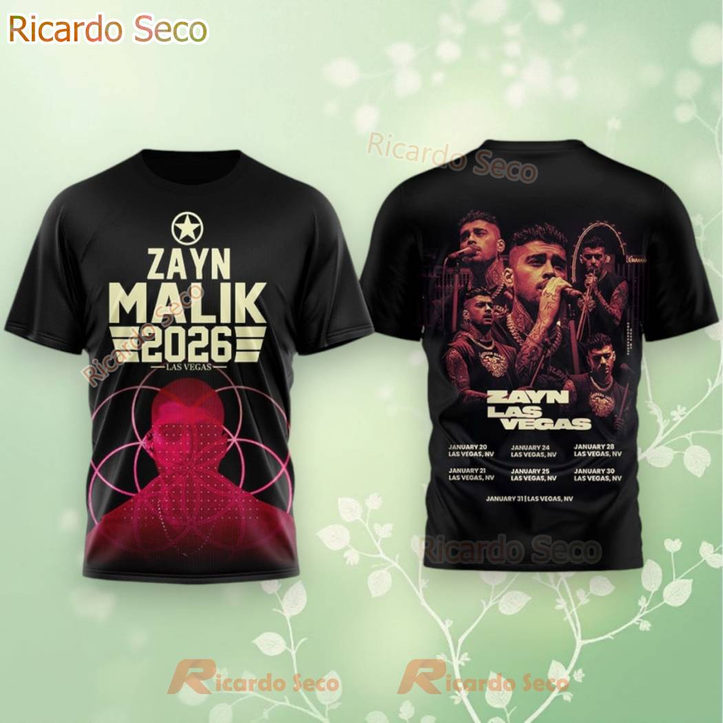 Zayn Malik 2026 January Las Vegas T-shirt Zayn Malik 2026 January Las Vegas T-shirt GVnIYj2