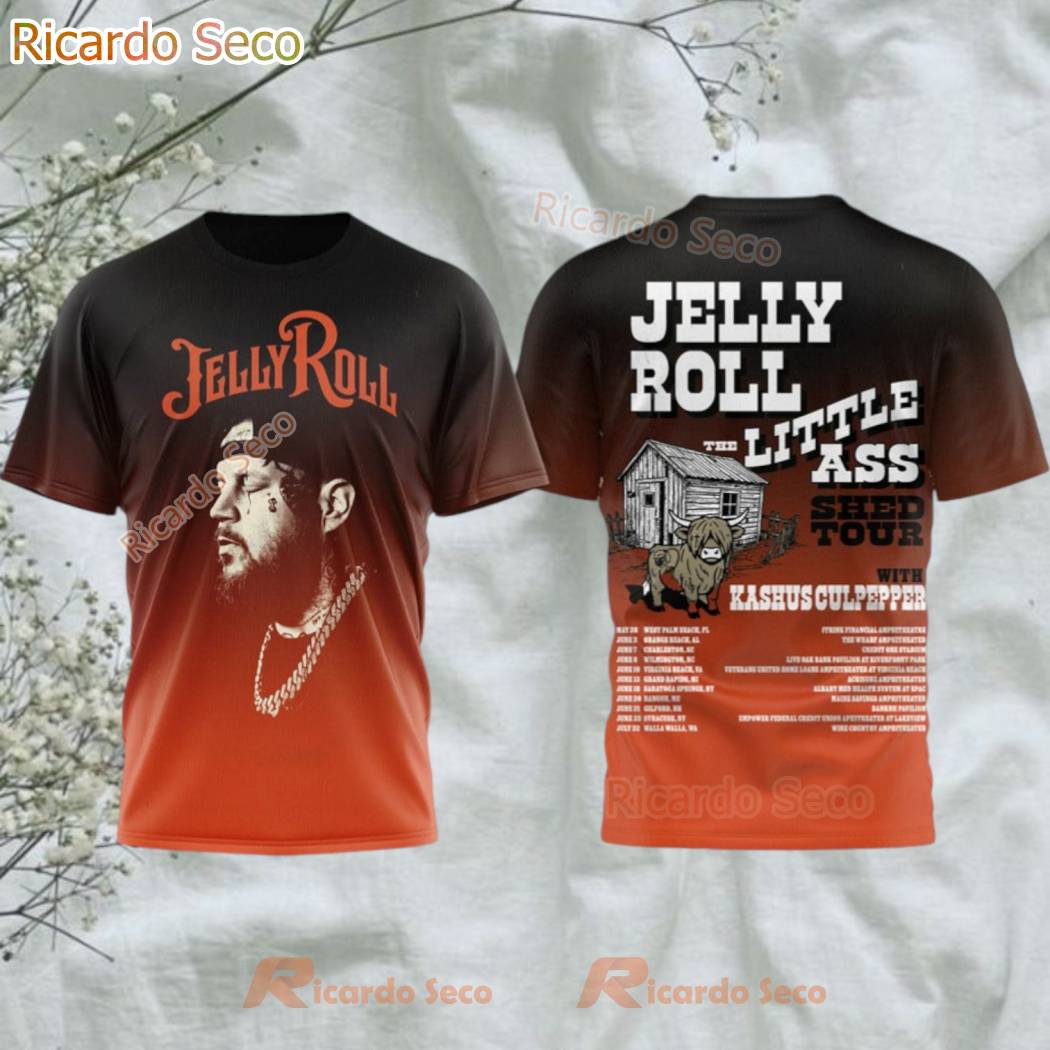 Jelly Roll The Little Ass Shed Tour 3D T-shirt 9sfGNdC