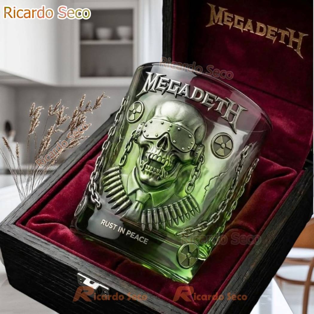 Megadeth Rust In Peace Premium Whiskey Glass KAURJq2