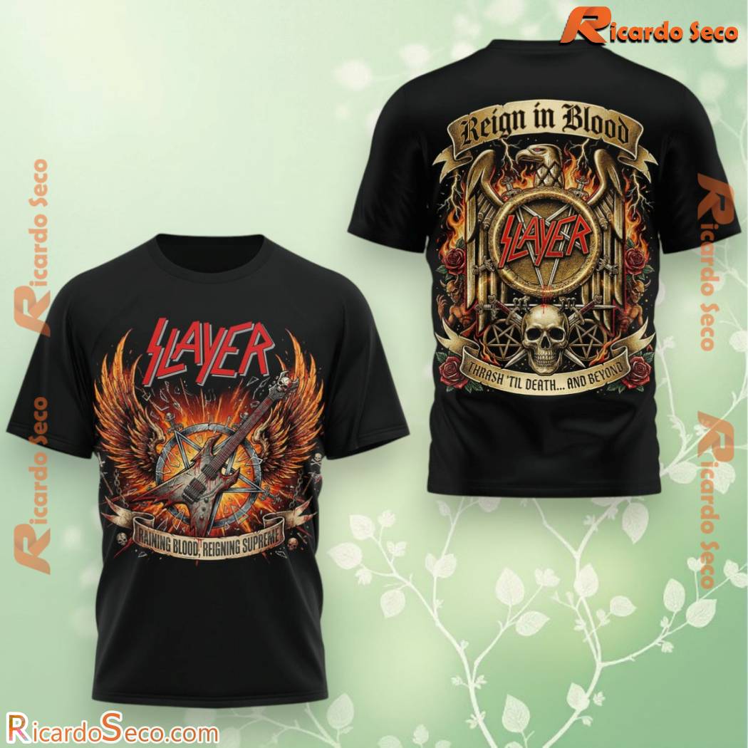 Slayer Reign In Blood Premium 3D T-shirt Slayer Reign In Blood Premium 3D T-shirt 8Sujzfx