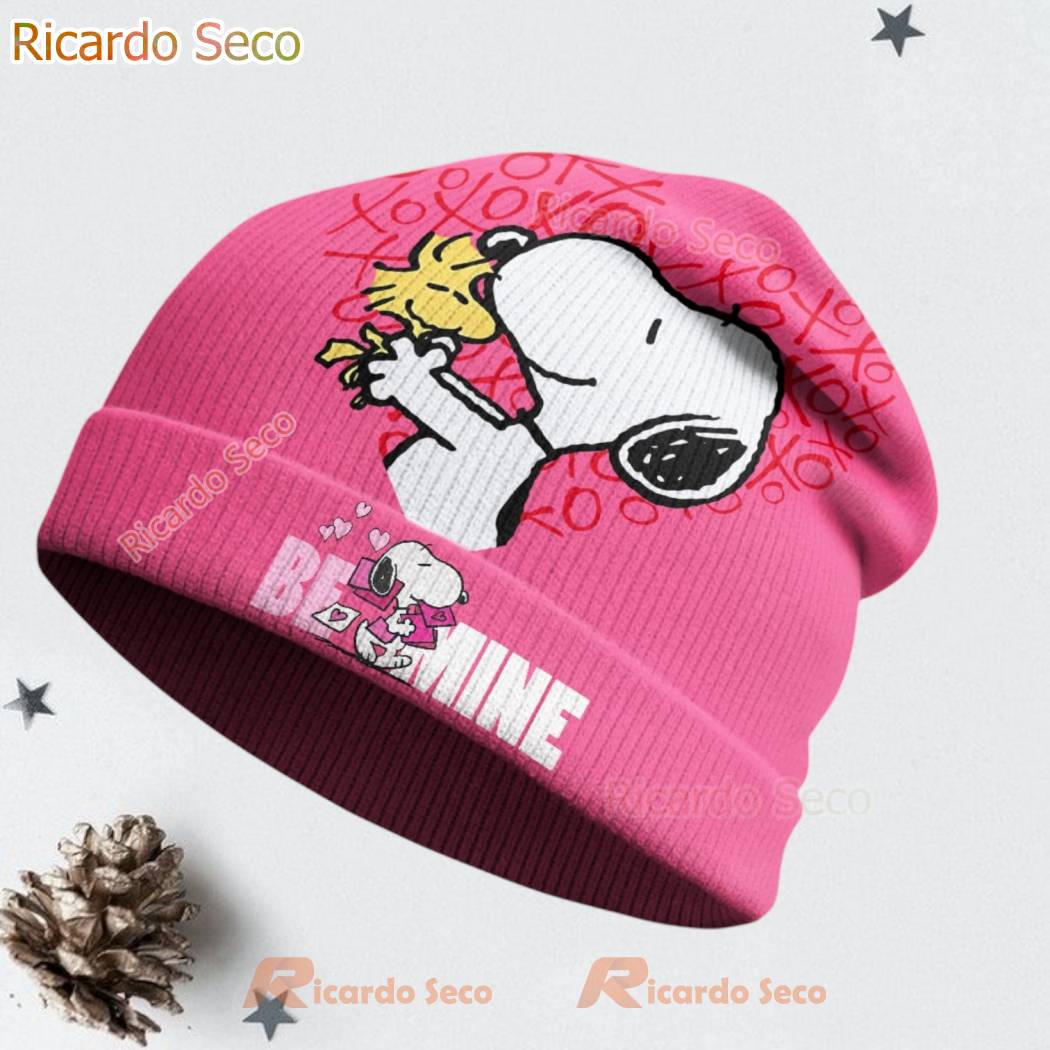 Snoopy Valentine Day Be Mine Beanie Hat-a 2carOAI