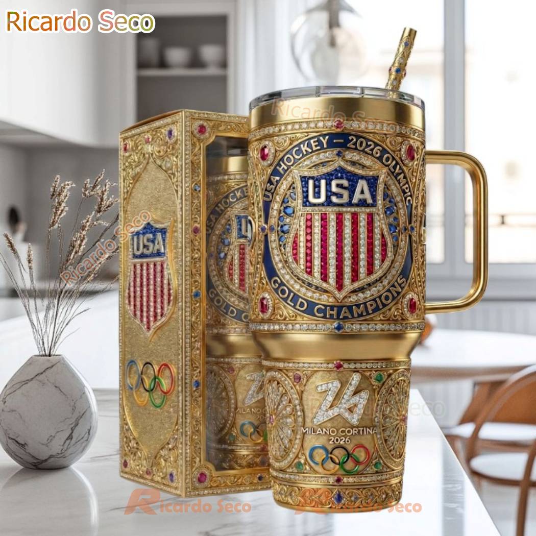 Team USA Hockey Olympic 2026 Gold Champions Tumbler zmdtf3O