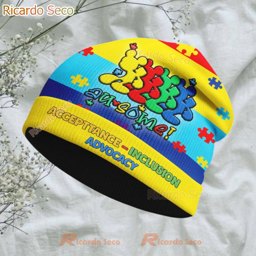 Au-some Acceptance Inclusion Advocacy Beanie Hat 0Gzubm8