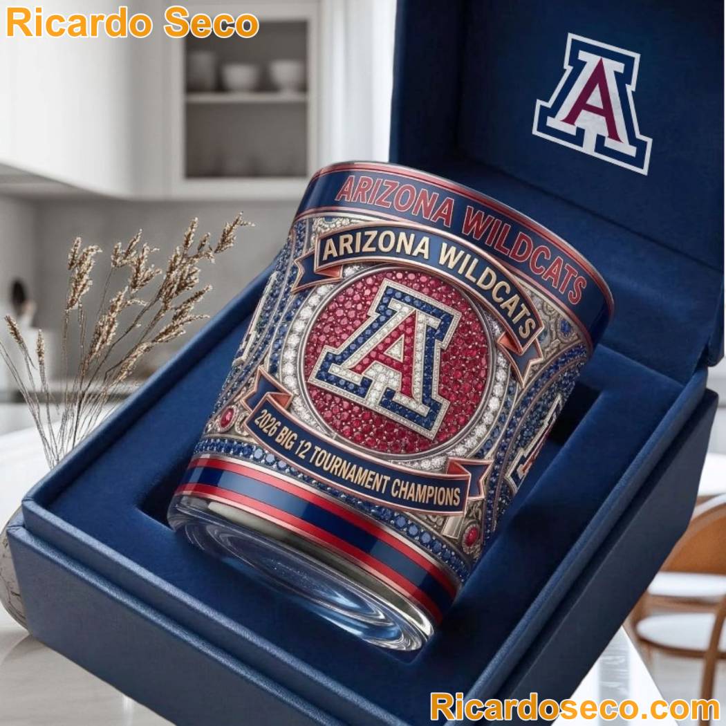 Arizona Wildcats 2026 Big 12 Tournament Champions Whiskey Glass riHKp8x