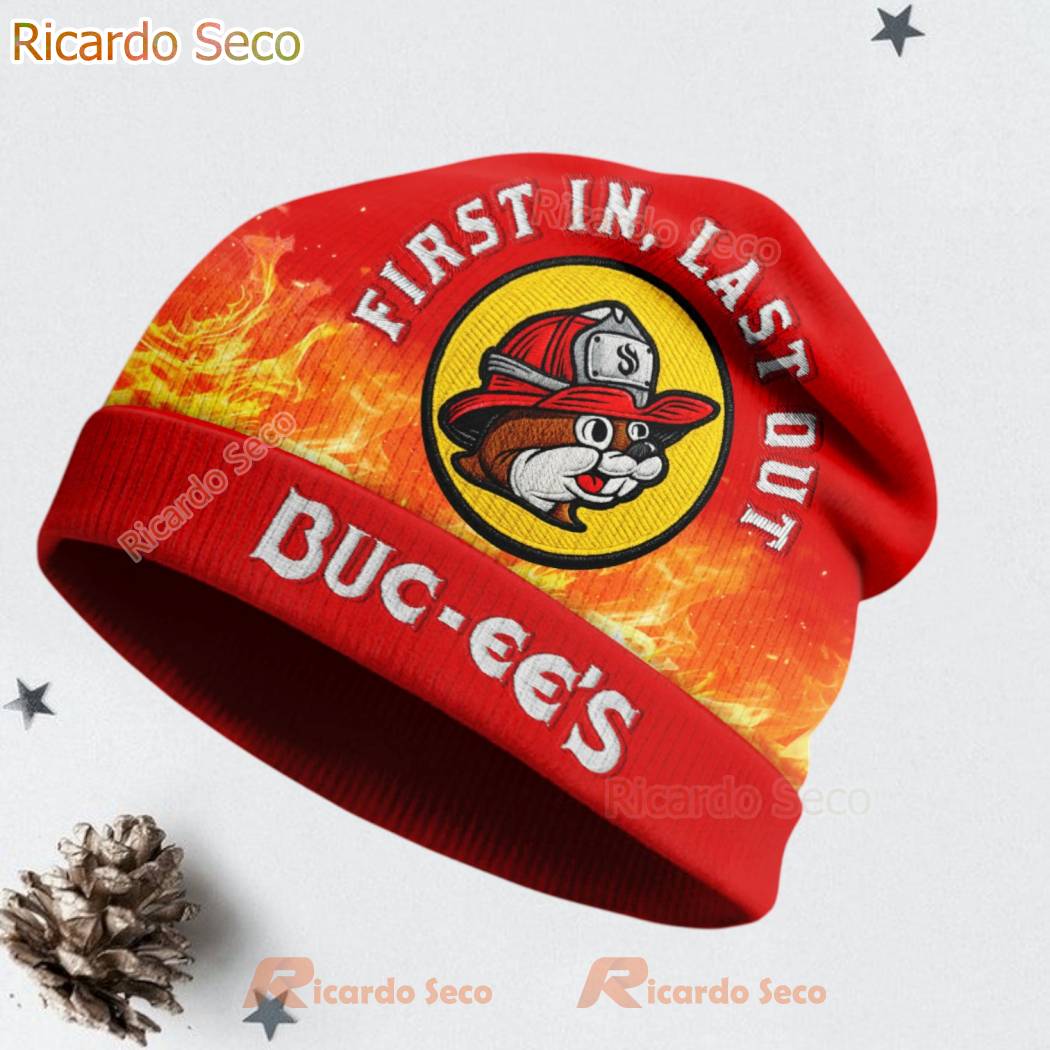 Bucee's Fire Fighter First In Last Out Beanie Hat-a CiWwENq