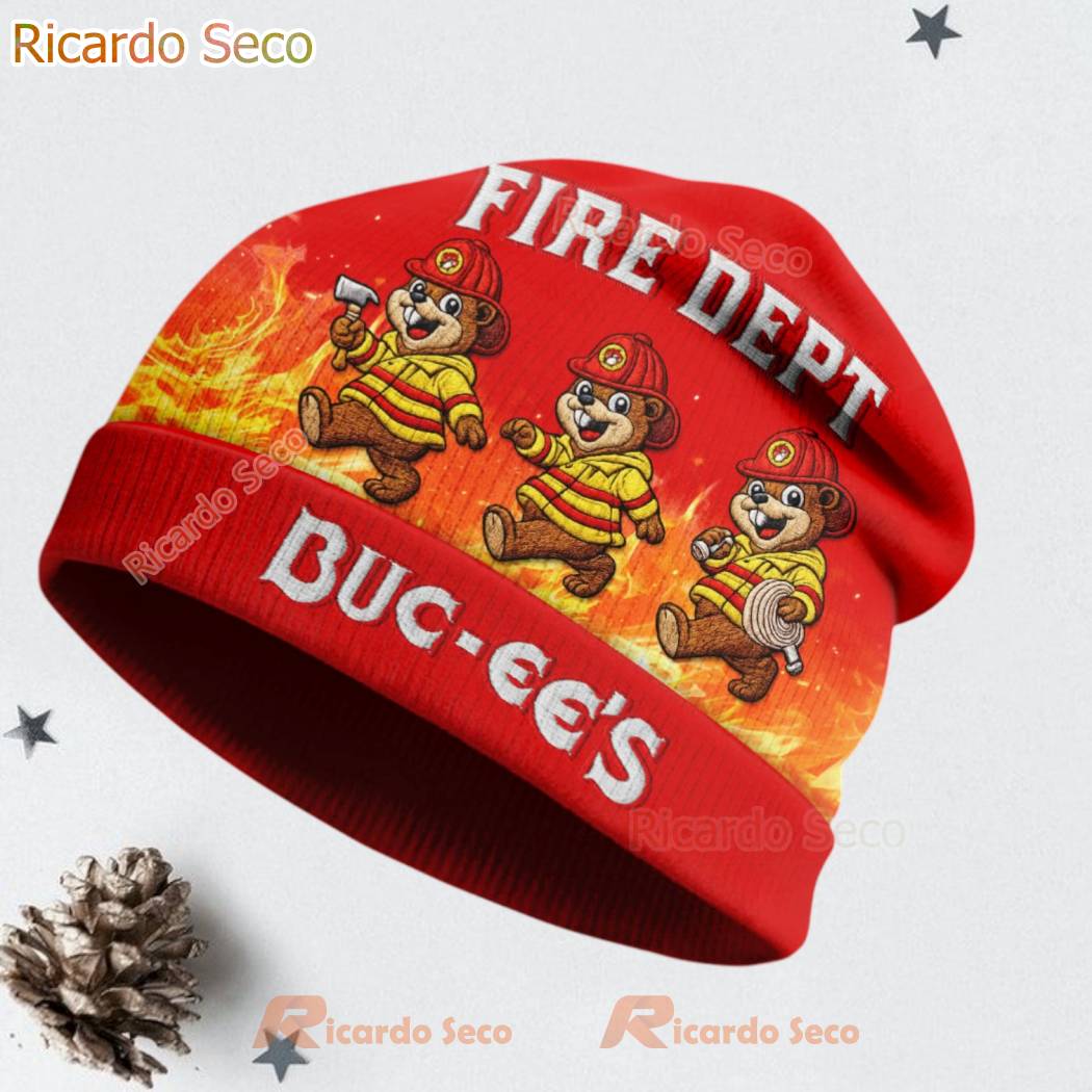 Bucee's Fire Fighter First In Last Out Beanie Hat-b T6FYqbG