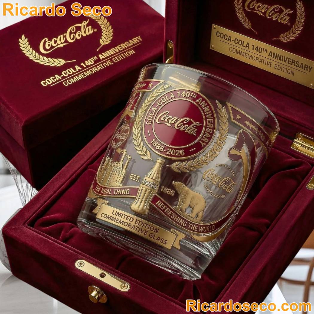 Coca Cola 140th Anniversary Est 1886 Commemorative Whiskey Glass FR8qvQ0