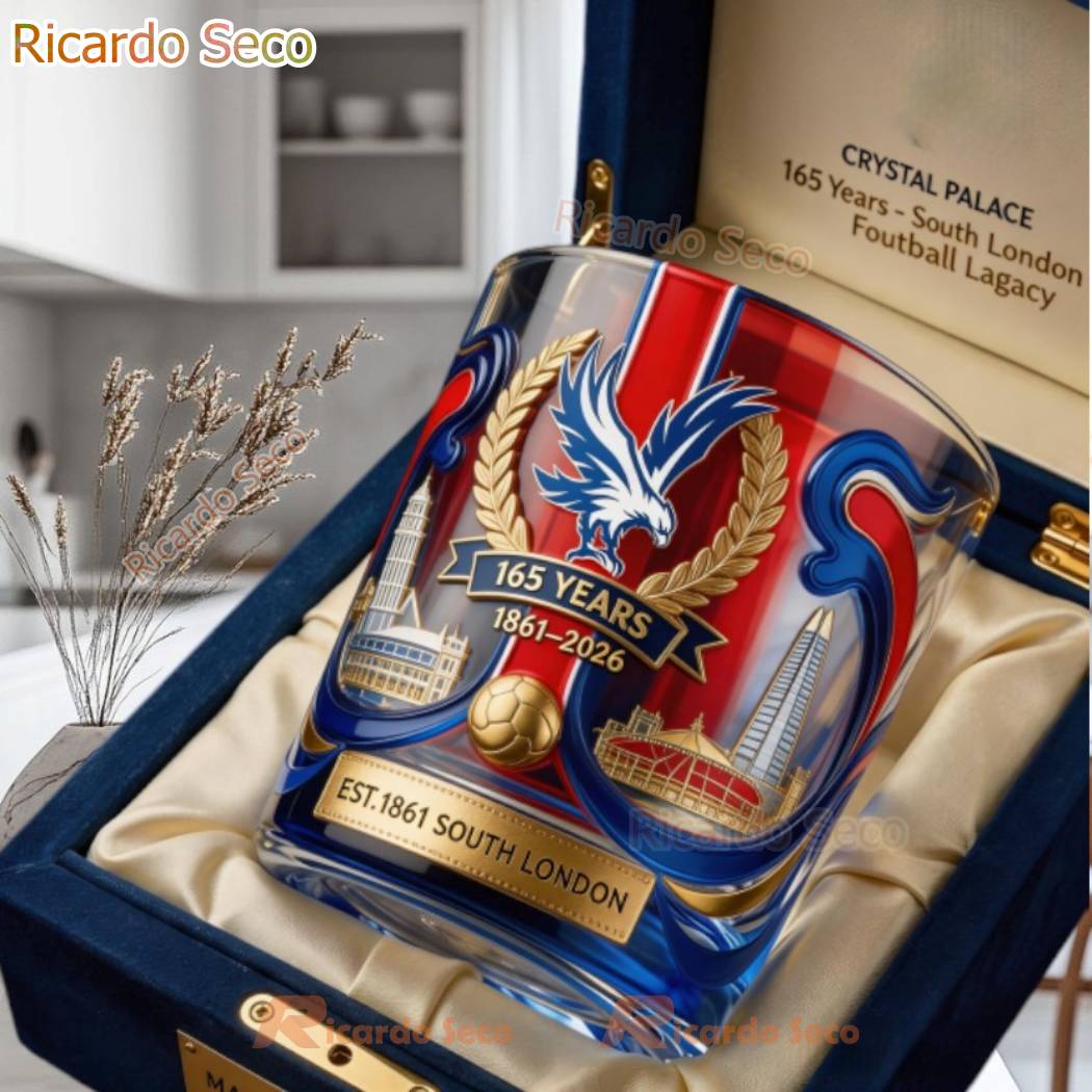 Crystal Palace FC 165th Anniversary Est 1861 2026 Whiskey Glass T7moBYE