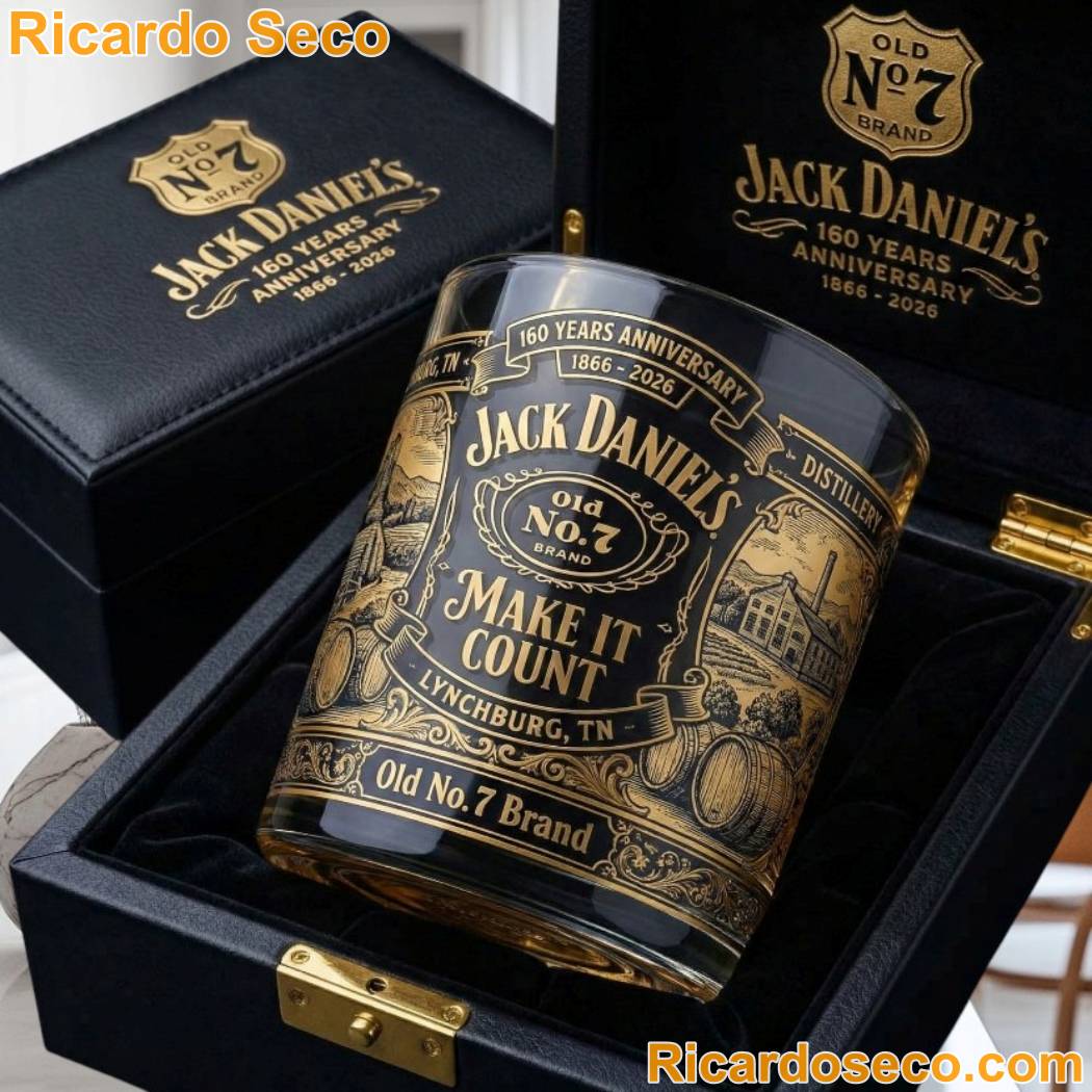 Jack Daniel 160th Anniversary Celebration Edition Whiskey Glass-a RipnLvu
