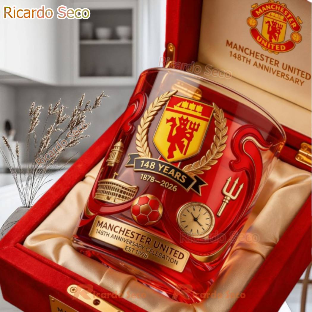 Manchester United FC 1878-2026 148 Years Whiskey Glass q5w3QI8