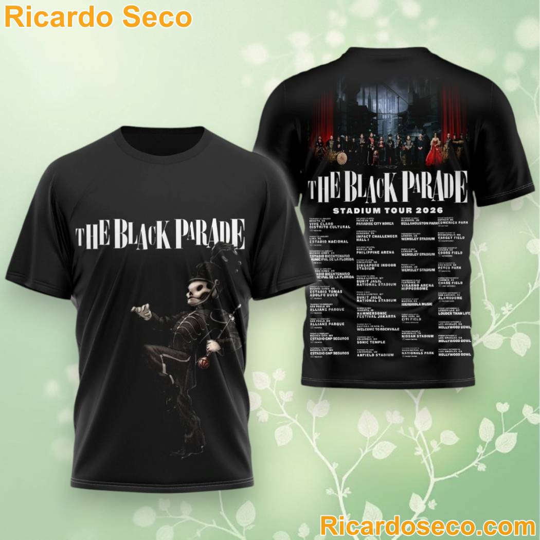 My Chemical Romance The Black Parade Stadium Tour 2026 3D T-shirt My Chemical Romance The Black Parade Stadium Tour 2026 3D T-shirt 6wEnPWy