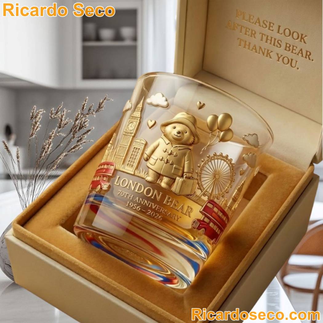 Paddington Bear 70th Anniversary 1956 2026 Whiskey Glass F36fDdA