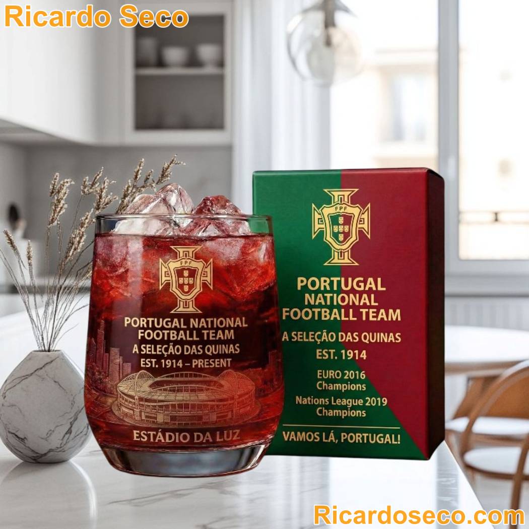 Portugal National Football Team Est 1914 Whiskey Glass eLshT8k