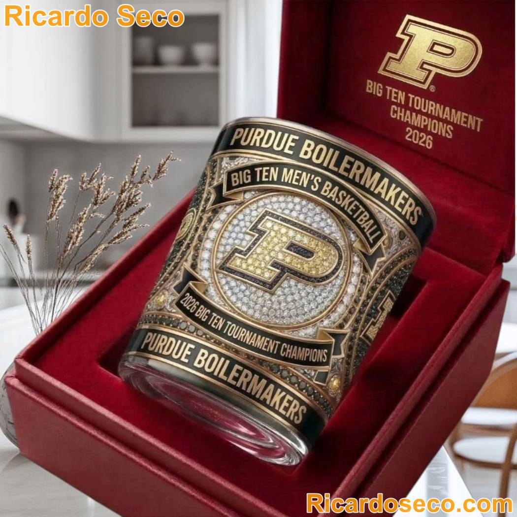 Purdue Boilermakers 2026 Big Ten Tournament Champion Whiskey Glass AQyl0hD