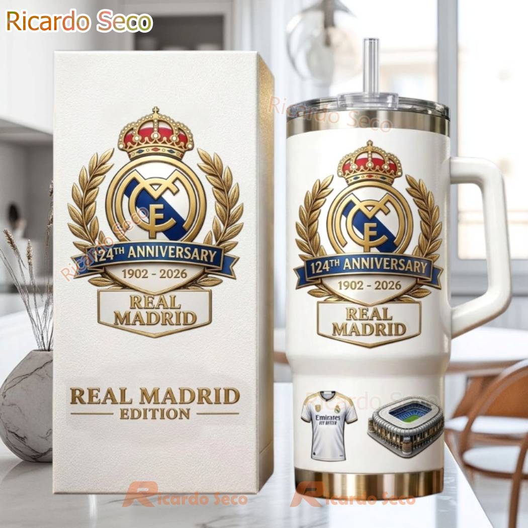 Real Madrid FC 124th Anniversary Edition Tumbler Z6XJvU9
