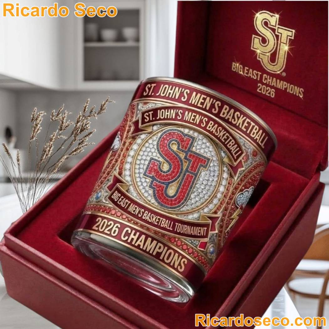 St Johns Red Storm Basketball Big East Tournament 2026 Championship Whiskey Glass yG7i2Nq
