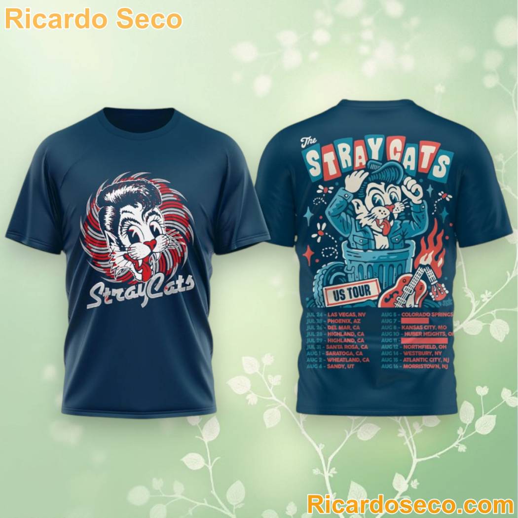 Stray Cats Music Band US Tour 3D T-shirt GON2WhR