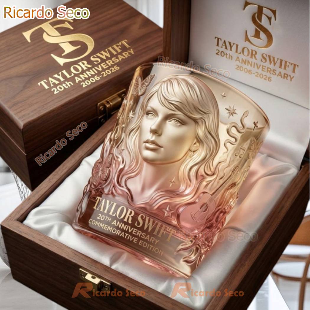 Taylor Swift 20th Anniversary Commemorative Edition Whiskey Glass CBrpdxz