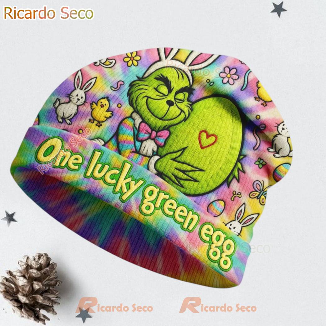 The Grinch Happy Easter Anyway Beanie Hat YxP7lNJ