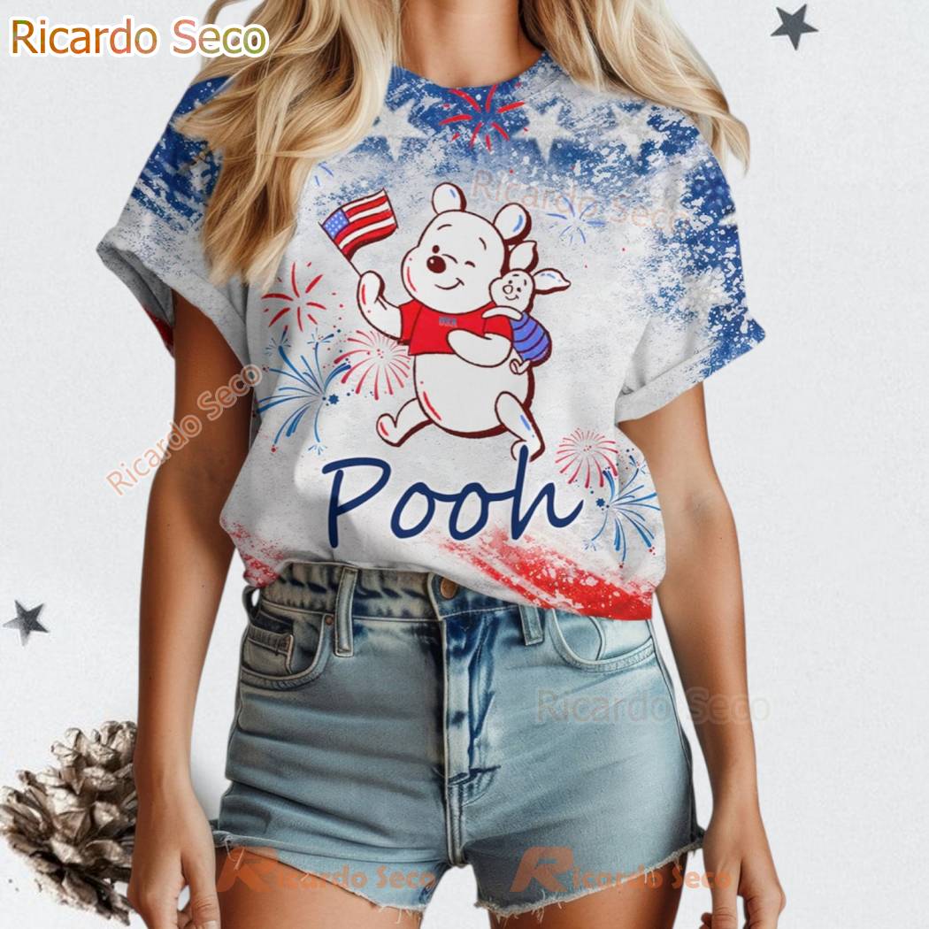 Winnie The Pooh Happy July 4th 3D T-shirt-a OaJKygd