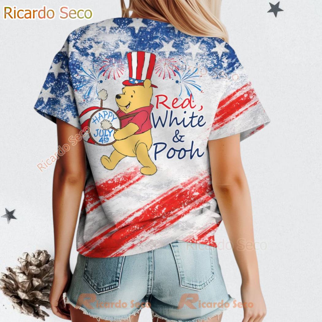 Winnie The Pooh Happy July 4th 3D T-shirt-b Vrc3xbC
