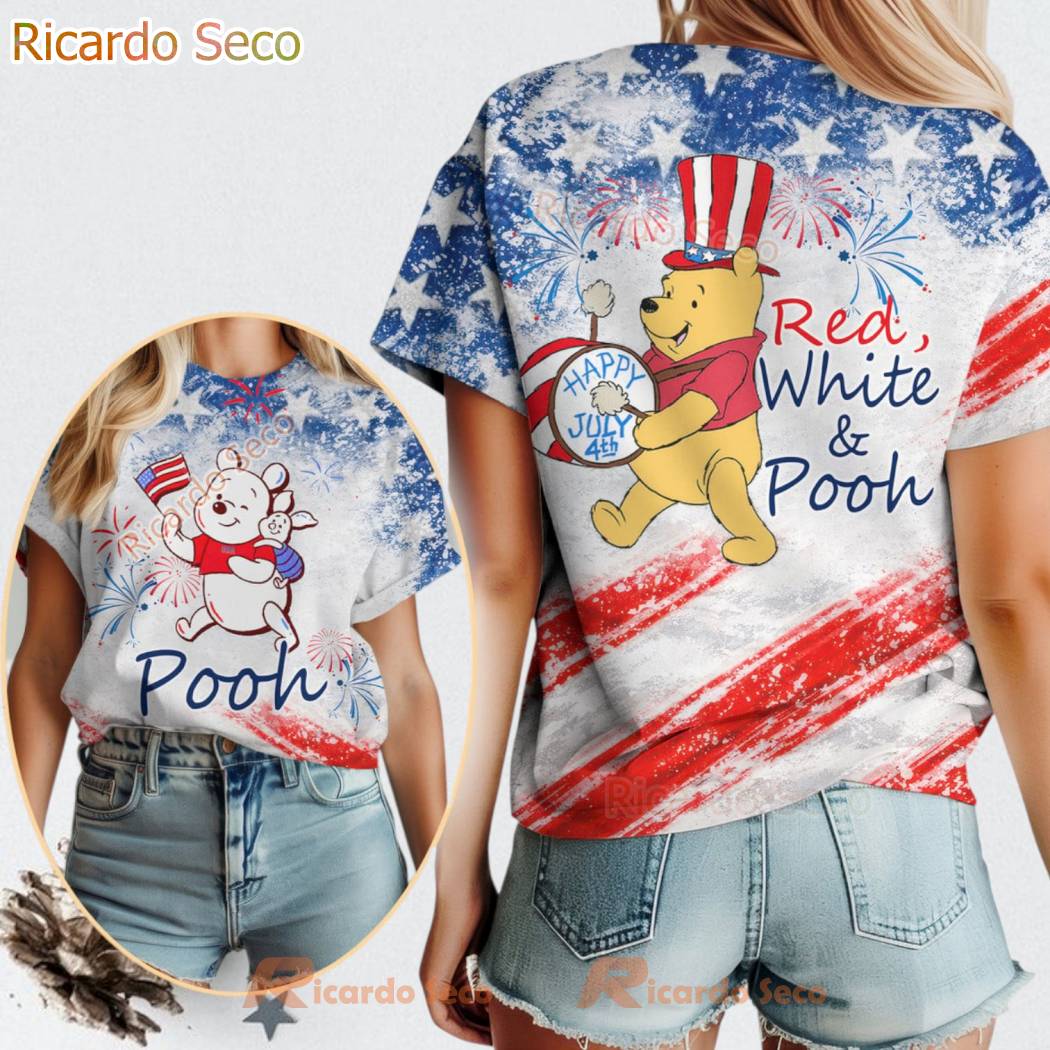 Winnie The Pooh Happy July 4th 3D T-shirt cnpxwt7