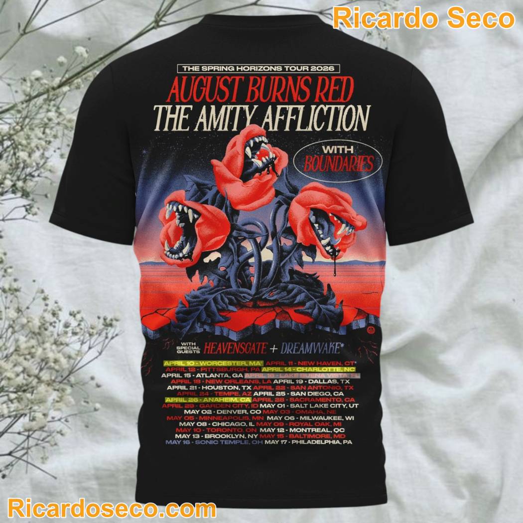 August Burns Red The Amity Affliction The Springs Horizons Tour 2026 3D T-shirt-b ekLrtHF