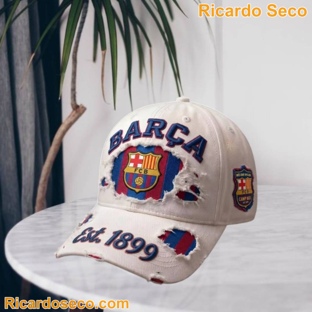 Barcelona FC Est 1899 Distressed Cap GrWnkwO