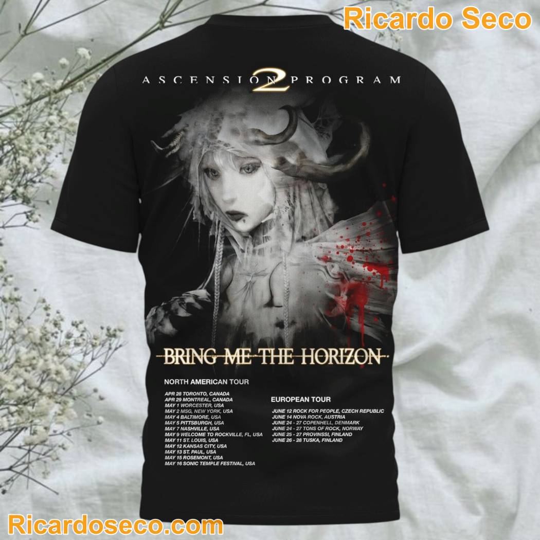 Bring Me The Horizon North American & European Tour 3D T-shirt-b O62hEA4
