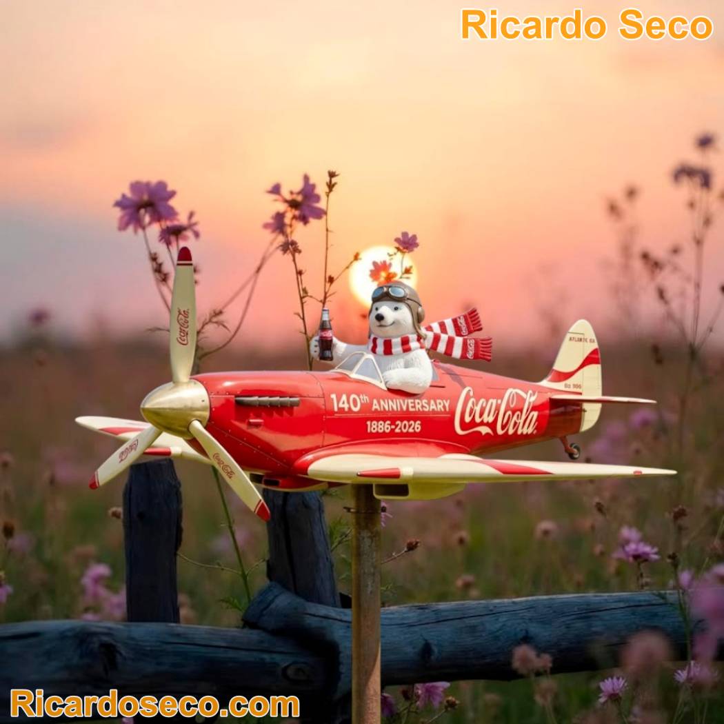 Coca-Cola 140th Anniversary Polar Bear Garden Wind Spinner weN0YgW