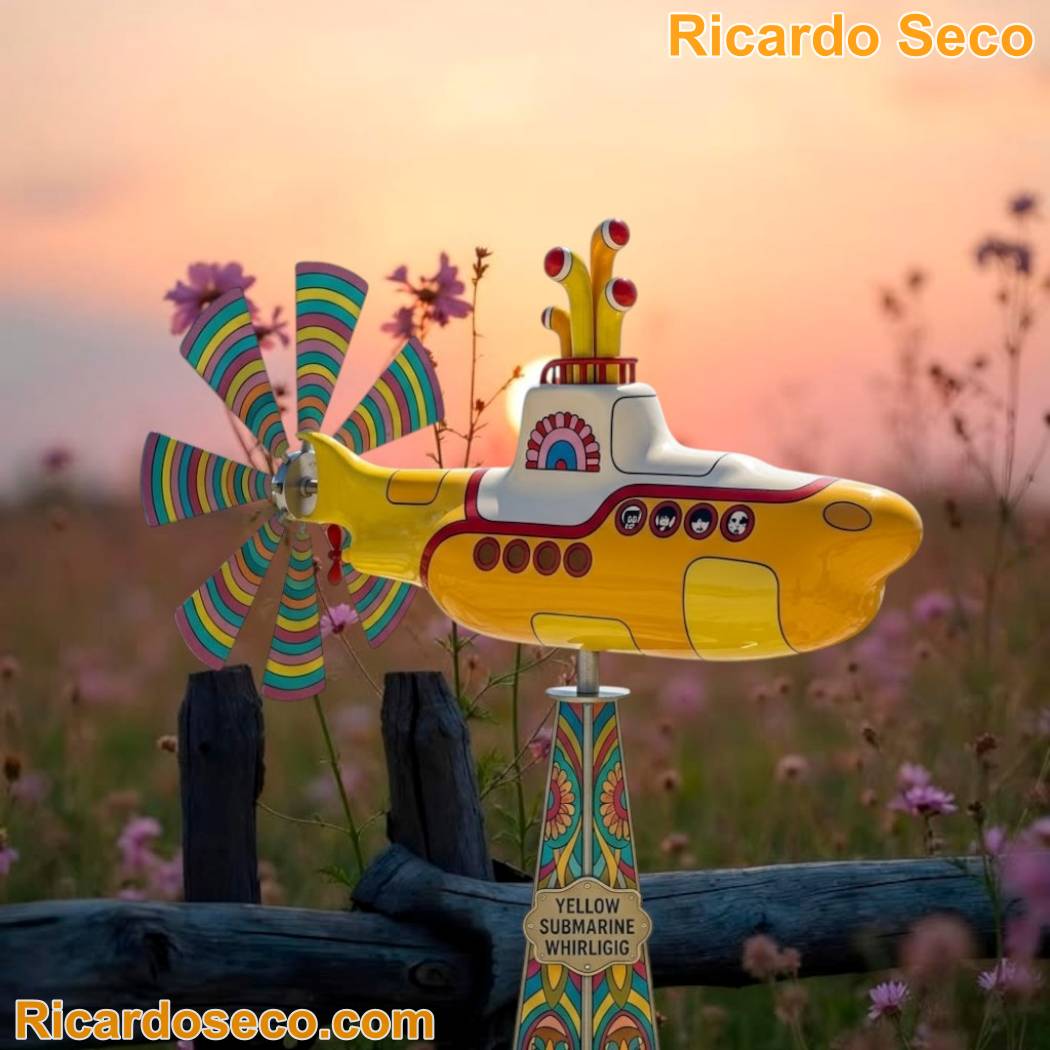 Deep Sea Submarine Garden Wind Spinner XZSqHmw