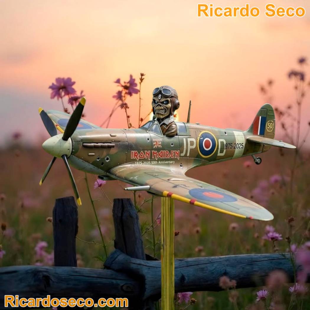 Iron Maiden 50th Anniversary Garden Wind Spinner IdJw6M7