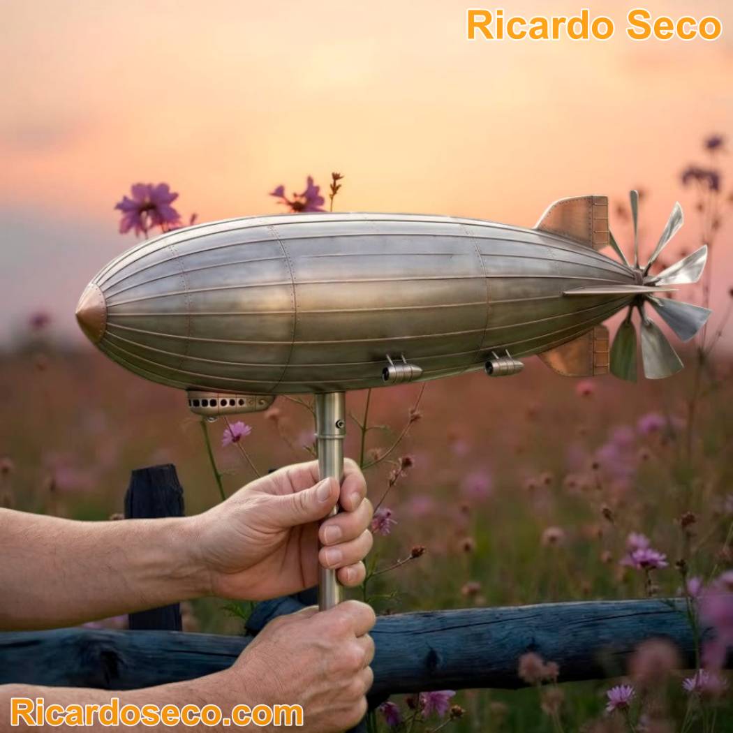 Led Zeppelin Blimp Garden Wind Spinner-a eAnGmks