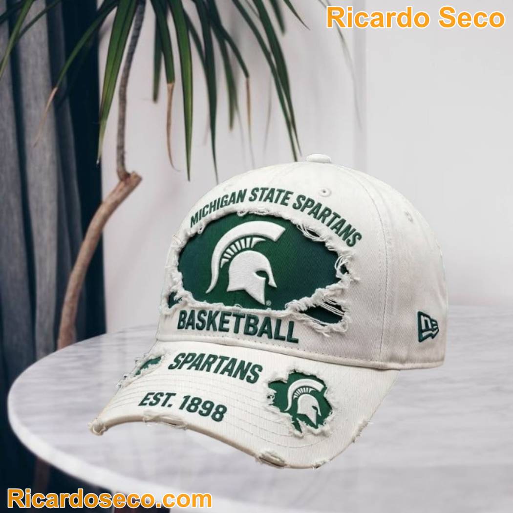 Michigan State Spartans Est 1898 Distressed Cap Q7qrVvF
