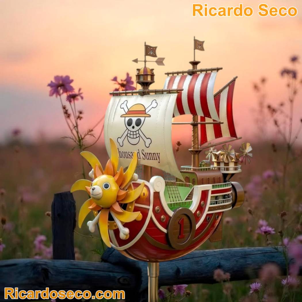 One Piece Thousand Sunny Ship Garden Wind Spinner Ny1sMZL