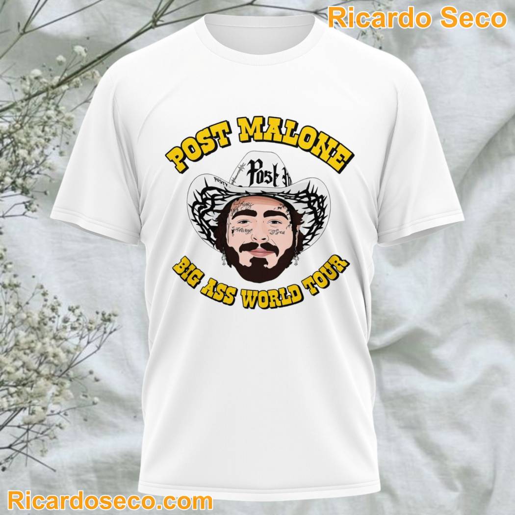Post Malone Big Ass World Tour With Special Guest 3D T-shirt-a LIZYMCw