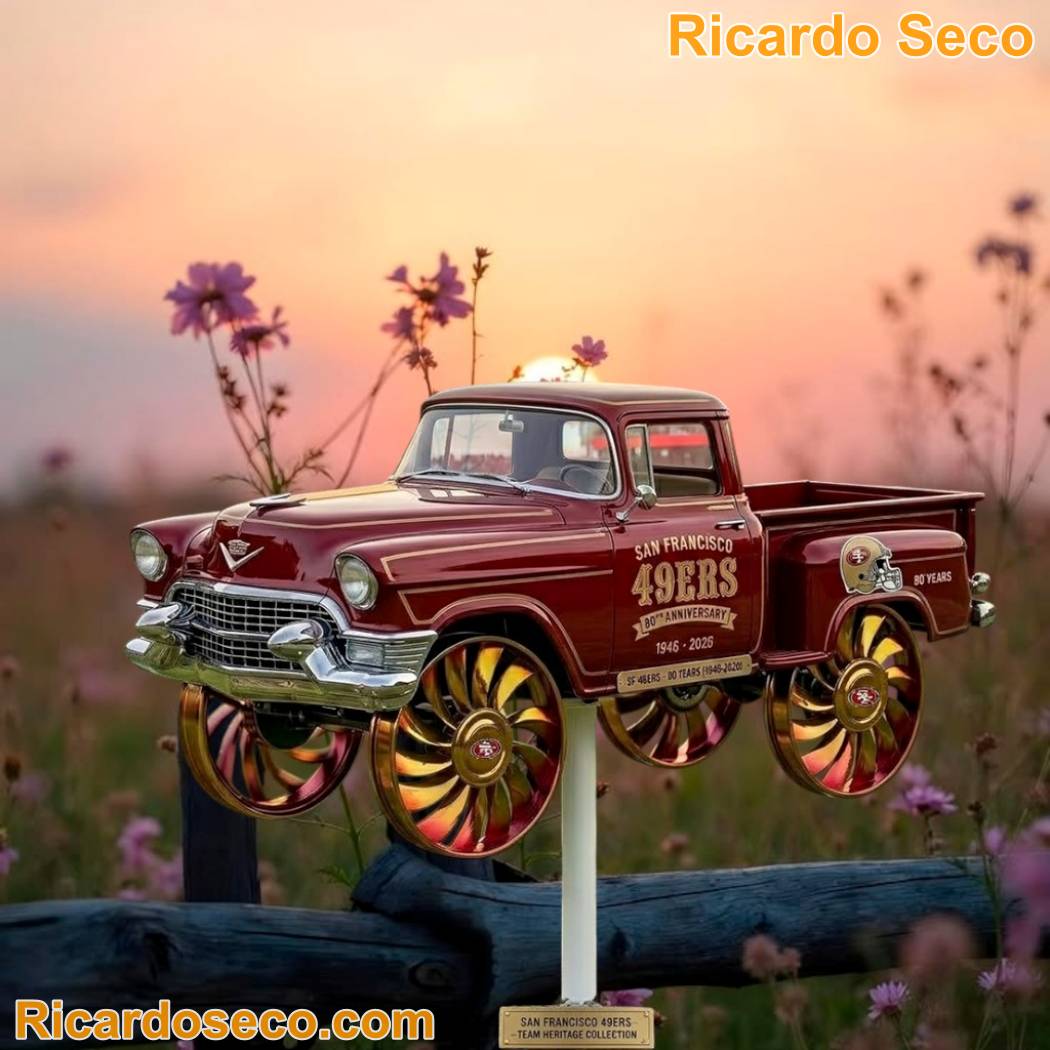 San Francisco 49ers 80th Anniversary Commemorative Garden Wind Spinner ZzjsyXl