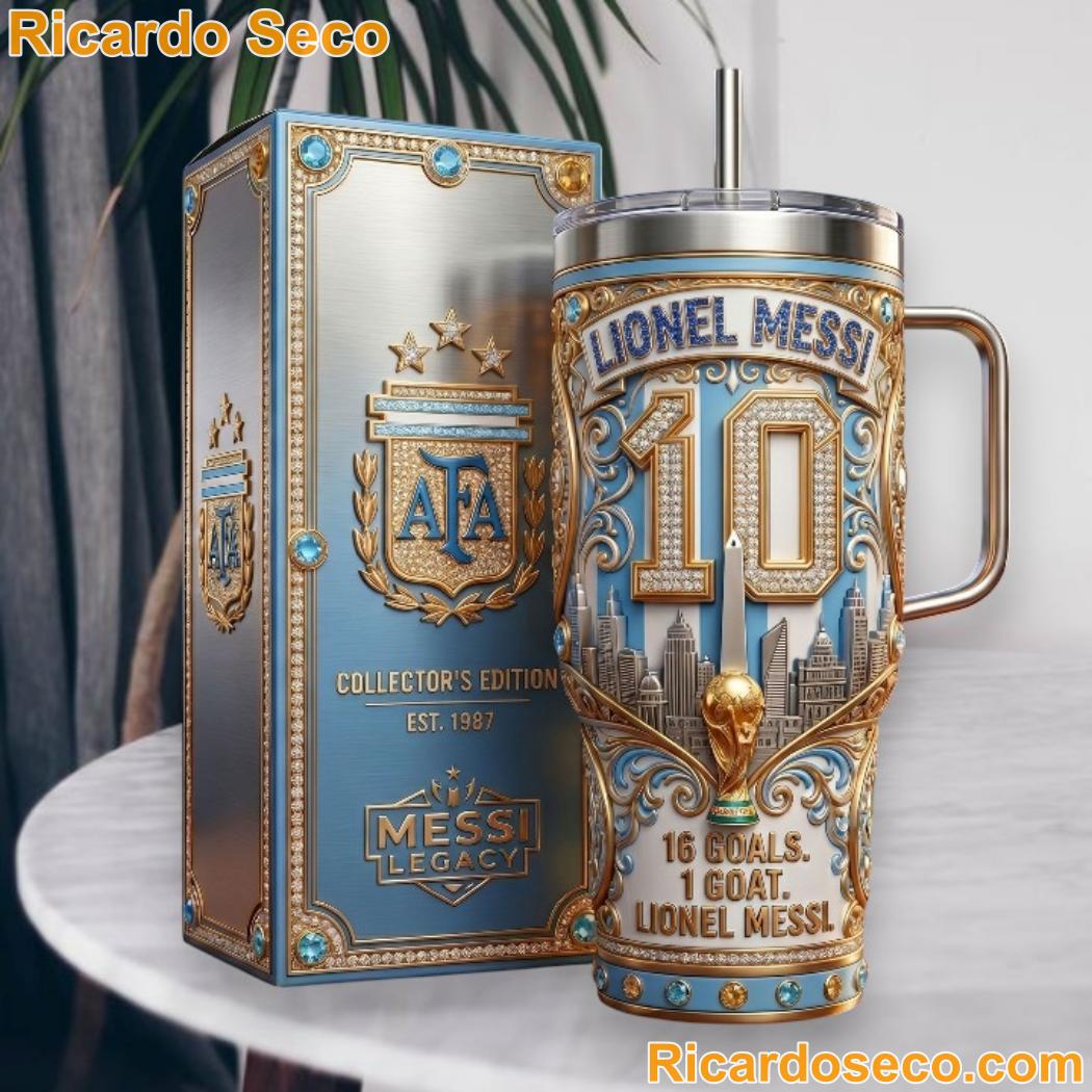 FIFA World Cup 2026 Lionel Messi 16 Goals 1 Goat Collectors Edition Tumbler FIFA World Cup 2026 Lionel Messi 16 Goals 1 Goat Collectors Edition Tumbler ANUdYDk