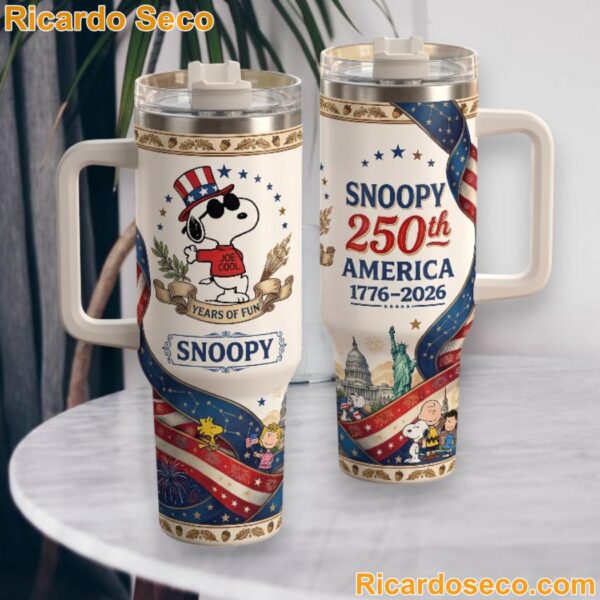Snoopy 250th America Years Of Fun 1776-2026 Tumbler With Handle